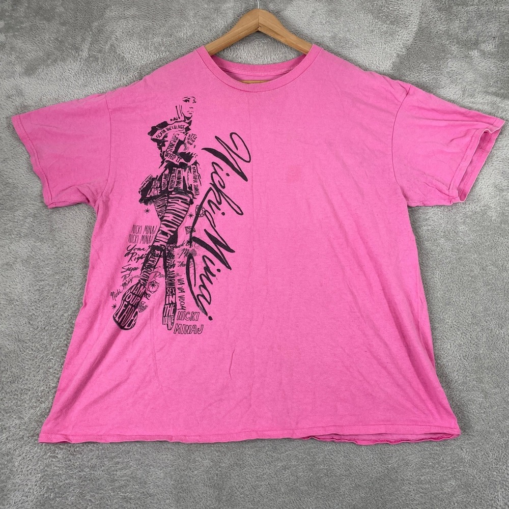 Nicki Minaj Shirt Mens 2XL Pink Roman Reloaded Tour Merch Rap Hip Hop Barbz